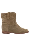 Isabel Marant Ankle Boots In Military Green