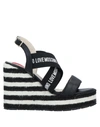 LOVE MOSCHINO LOVE MOSCHINO WOMAN ESPADRILLES BLACK SIZE 6 SOFT LEATHER, TEXTILE FIBERS,17155934NO 9