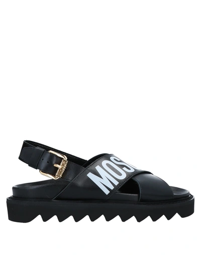 Moschino Sandals In Black