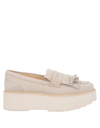 Hogan Loafers In Beige