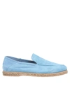 Andrea Ventura Firenze Loafers In Sky Blue