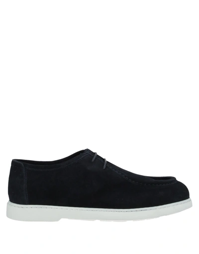 Doucal's Lace-up Shoes In Dark Blue