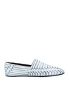 Mm6 Maison Margiela Printed Leather Collapsible-heel Loafers In White