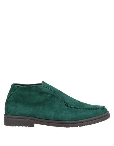 Andrea Ventura Firenze Ankle Boots In Emerald Green