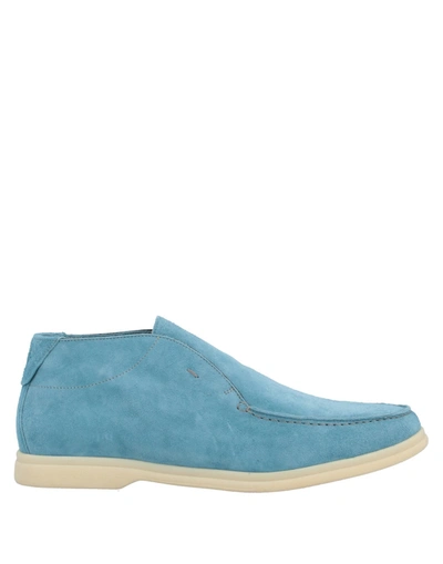 Andrea Ventura Firenze Ankle Boots In Pastel Blue