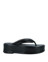 Officine Creative Italia Toe Strap Sandals In Black