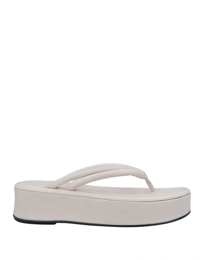 Officine Creative Italia Toe Strap Sandals In White