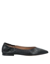 Pomme D'or Ballet Flats In Black