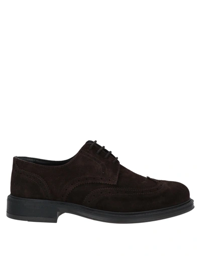 Alessandro Gilles Lace-up Shoes In Dark Brown