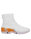 Raf Simons Cylon Leather Chelsea Boots In White