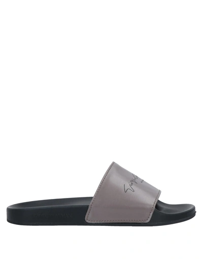 Giorgio Armani Sandals In Grey