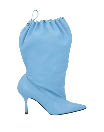 Around The Brand Ankle Boots In Sky Blue