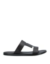 Tod's Man Sandals Dark Brown Size 7 Leather In Brown
