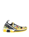 Dolce & Gabbana Sorrento Crystals Sneakers Womens Shoes In Yellow