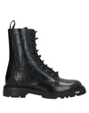 Dior Black Lace Up Boots In Black