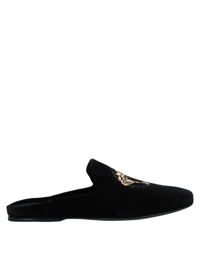 Versace Slippers In Black