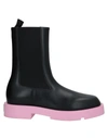 Givenchy Squared Flat Leather Chelsea Ankle Boots In Black