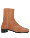 Maison Margiela Ankle Boots In Tan