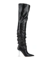Amina Muaddi Knee Boots In Black