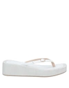 Jacquemus Neutral Les Tatanes Lin Flatform Leather Sandals In White