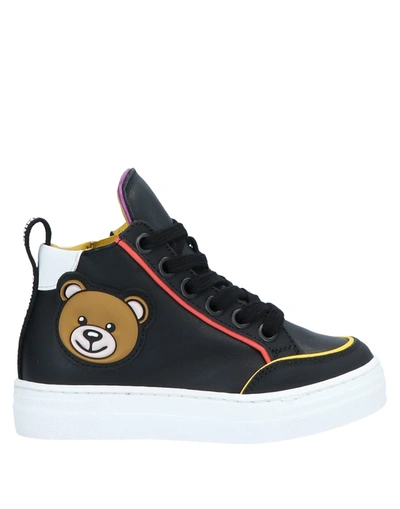 Moschino Teen Sneakers In Black