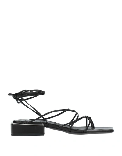 Vic Matie Toe Strap Sandals In Black