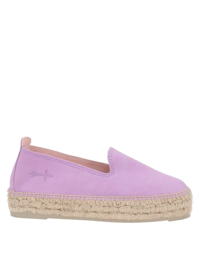 Manebi Palms Spring Eye-embroidered Espadrilles In Lilac