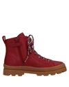 Camper Kids' Ankle Boots In Brick Red