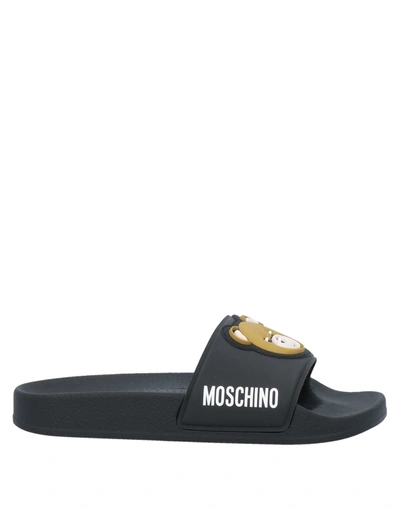 Moschino Teen Sandals In Black