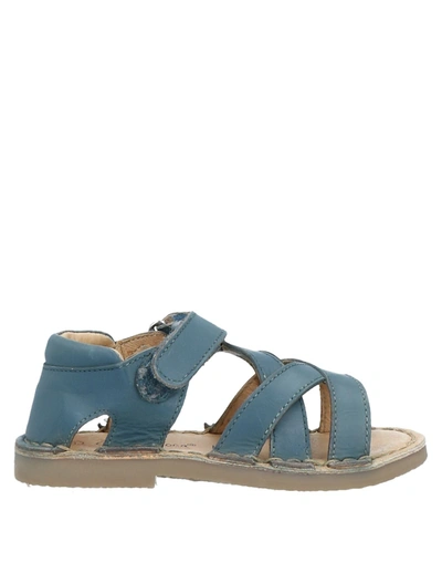 OCA-LOCA OCA-LOCA TODDLER BOY SANDALS PASTEL BLUE SIZE 9.5C SOFT LEATHER,11573272PV 1