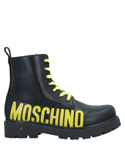 Moschino Teen Ankle Boots In Black