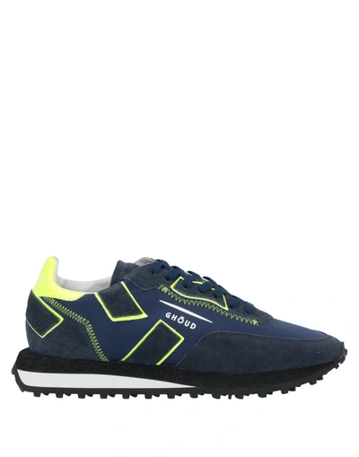 Ghoud Venice Sneakers In Blue/fluo Yellow Ns05
