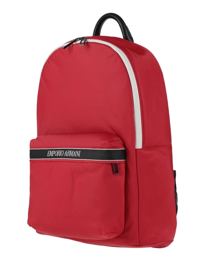 Emporio Armani Backpacks In Red