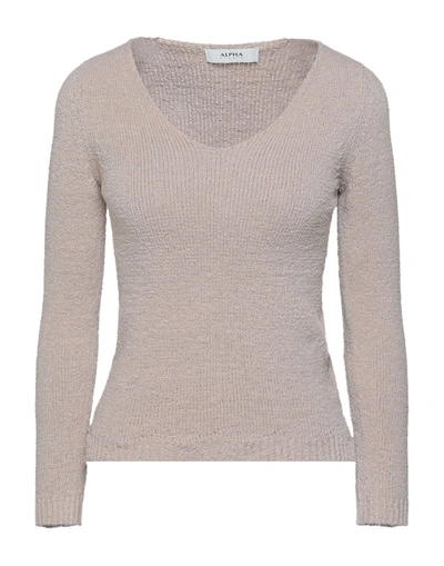 Alpha Studio Sweaters In Beige