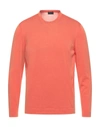 Drumohr Man Sweater Orange Size 44 Cotton In Pink
