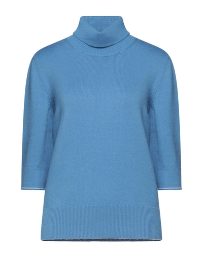 Mm6 Maison Margiela Turtlenecks In Azure