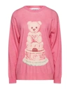 MOSCHINO MOSCHINO WOMAN SWEATER FUCHSIA SIZE XL VIRGIN WOOL, CUPRO, POLYESTER,14186638QQ 4