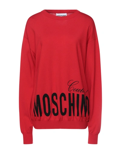 Moschino Sweaters In Red