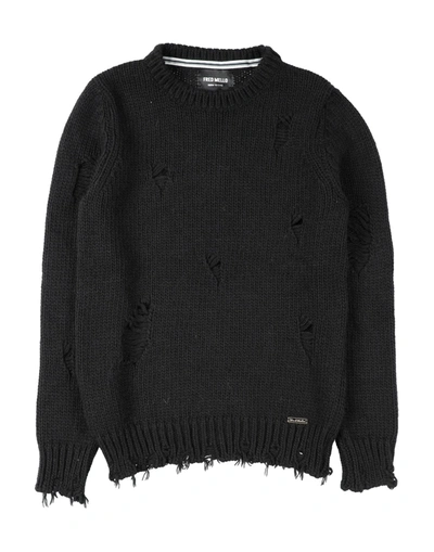 Fred Mello Kids' Sweaters In Black