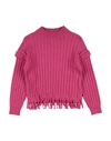 Miss Blumarine Kids' Sweaters In Fuchsia