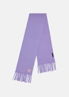 Versace Medusa Embroidered Cashmere Scarf, Female, Lilac, One Size