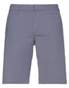 The Future Man Shorts & Bermuda Shorts Slate Blue Size S Cotton