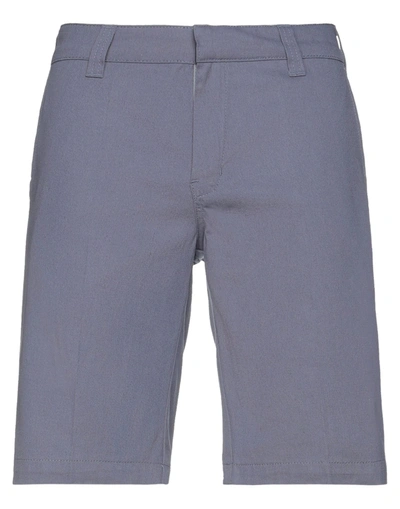 The Future Man Shorts & Bermuda Shorts Slate Blue Size S Cotton In Blue