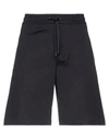 Neil Barrett Extra Fine Tubular Jersey Shorts In Black White