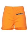 Moschino Woman Shorts & Bermuda Shorts Orange Size 12 Cotton
