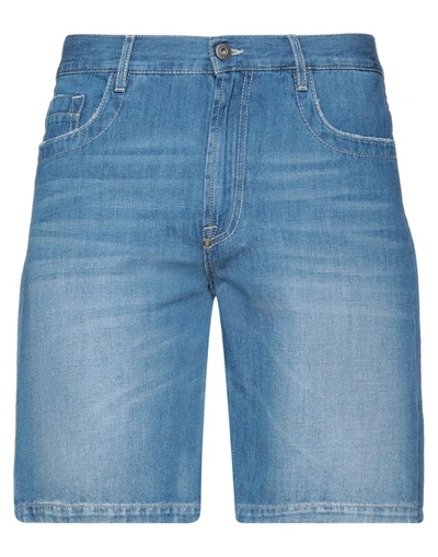 Bikkembergs Denim Shorts In Blue