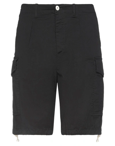 Officina 36 Man Shorts & Bermuda Shorts Black Size 30 Cotton, Elastane
