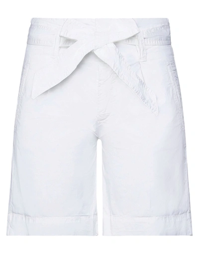 40weft Woman Shorts & Bermuda Shorts White Size 4 Cotton, Elastane