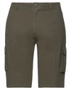 Liu •jo Man Man Shorts & Bermuda Shorts Military Green Size 28 Cotton In Green