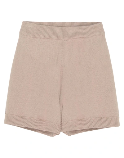Vicolo Woman Shorts & Bermuda Shorts Sand Size Onesize Cotton In Beige